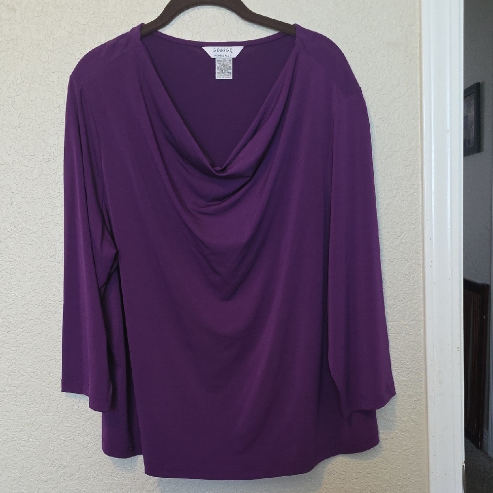 George Dressy Pretty Purple Women's Plus Top